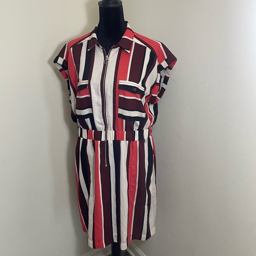 Express Striped Colorblock Dress